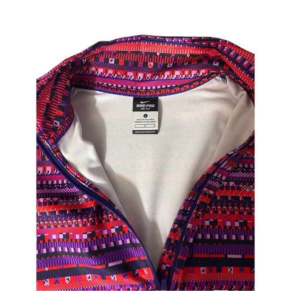 Nike Pro Hyperwarm Running  Women's Half Zip Pullover Thumb Holes Size Large - Picture 5 of 12